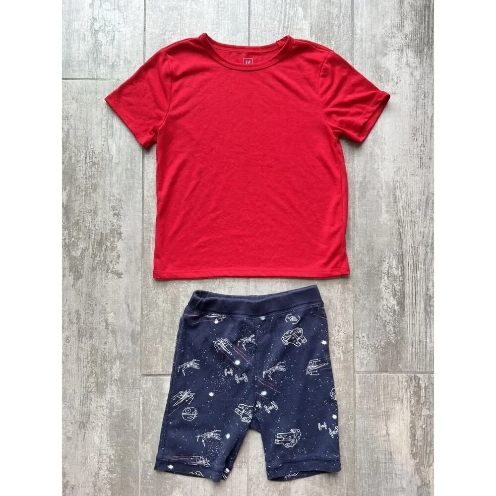 Gap Kids x Star Wars Boys 2 Piece Pajama Set Pjs Sleep Lounge Squadron Falcon 6